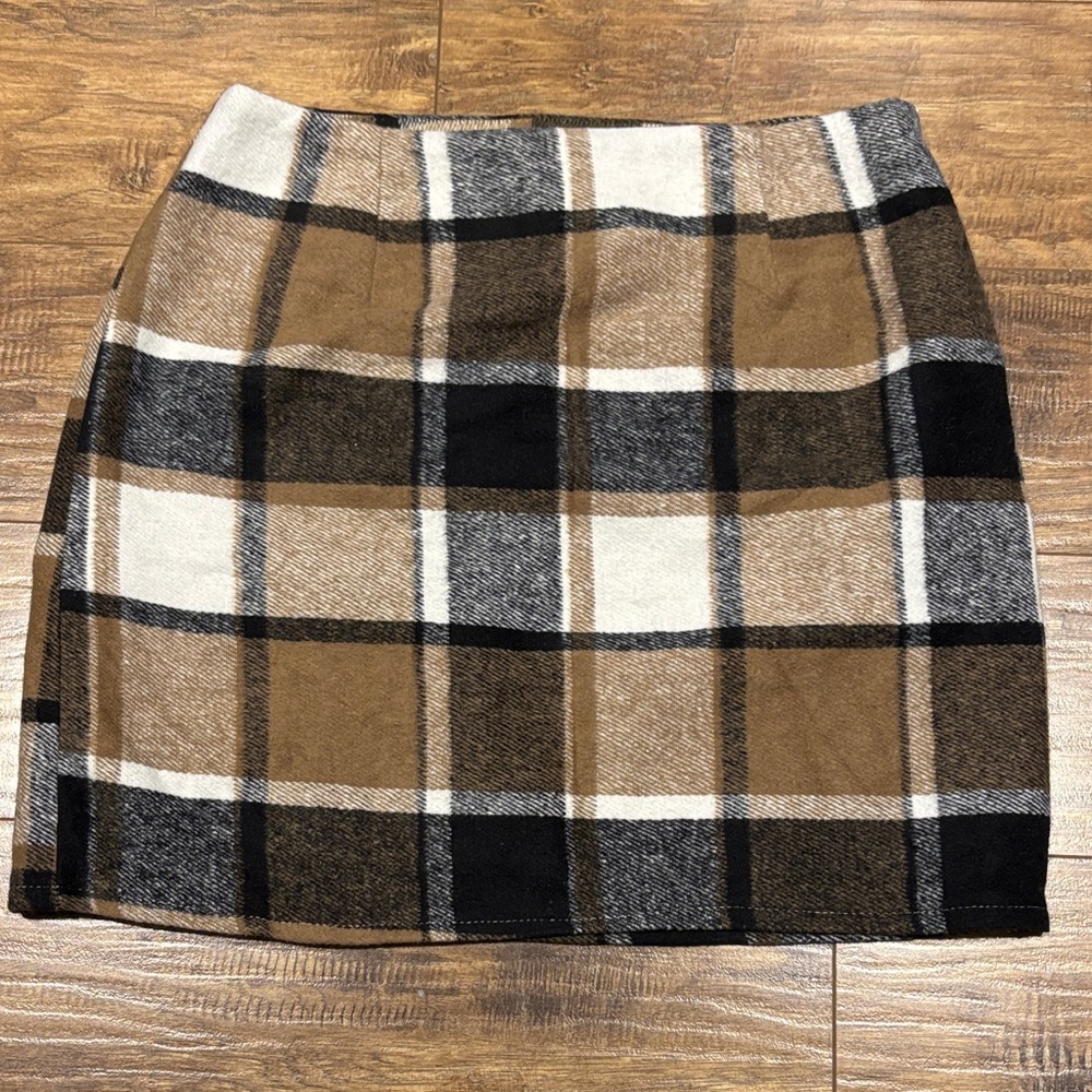 Plaid Brown and Black Girls size L Skirt